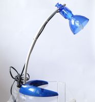 2er Set IKEA „MORKER“ Tischlampen K&M Hagberg  blau & rosa