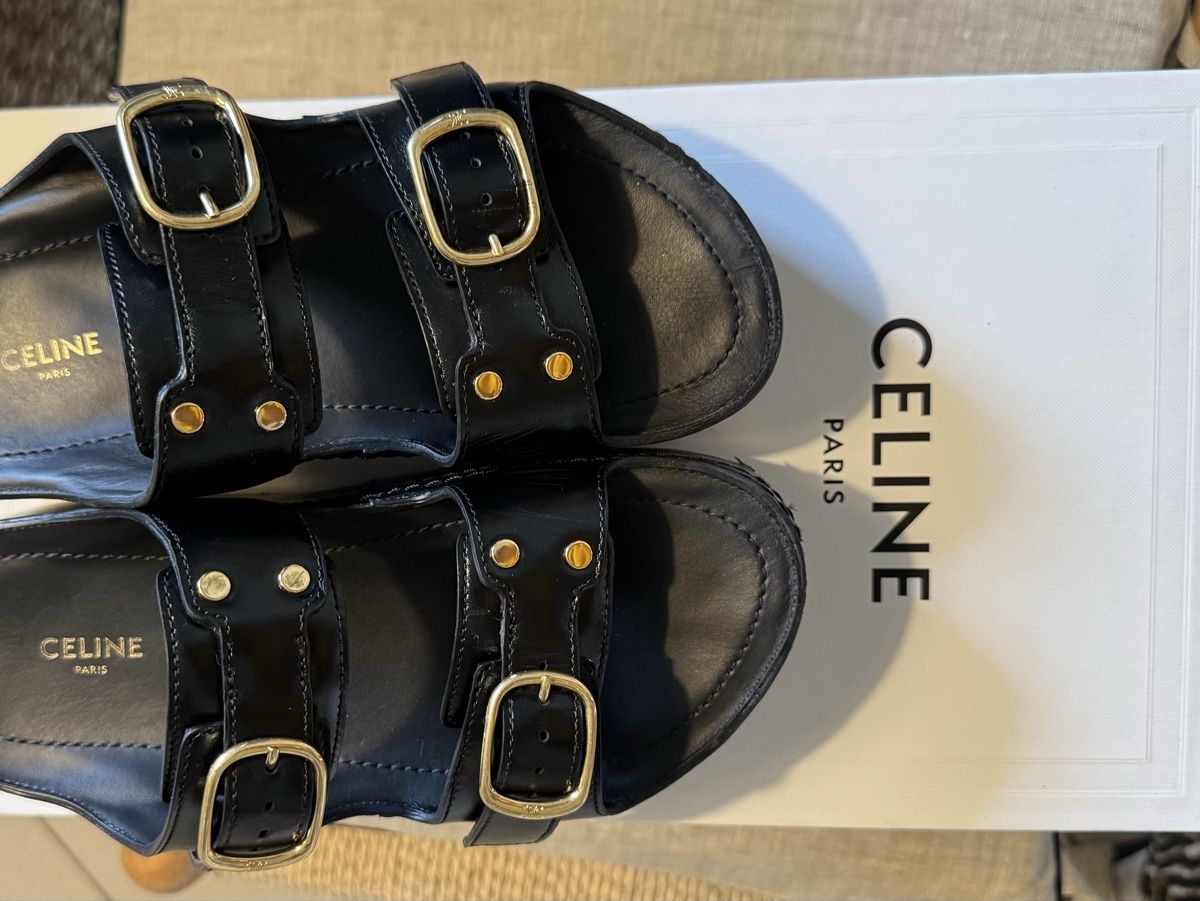Celine Scarpe da donna: CELINE POLLY MULE COMPENSÉE EN CUIR DE VEAU – Nuovo (secondo la descrizione) da Genève venduto da inf_2ggr 4