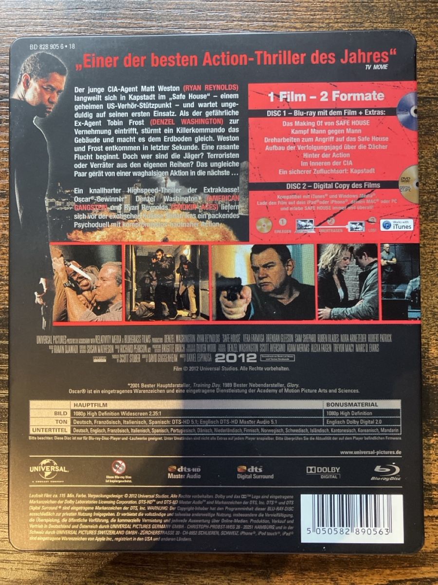Alle DVDs: Safe House BluRay – Gebraucht aus Glarus von Jhuber78 1