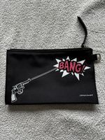 Pochette Longchamp motif Bang noir état neuf 24x14cm