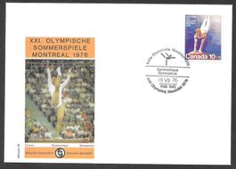 Kanada Sonderbrief Olymp. Sommerspiele Montreal 1976 Turnen