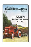 Blechschild-FAHR HOLZGASSCHLEPPER HG 25 - 1943