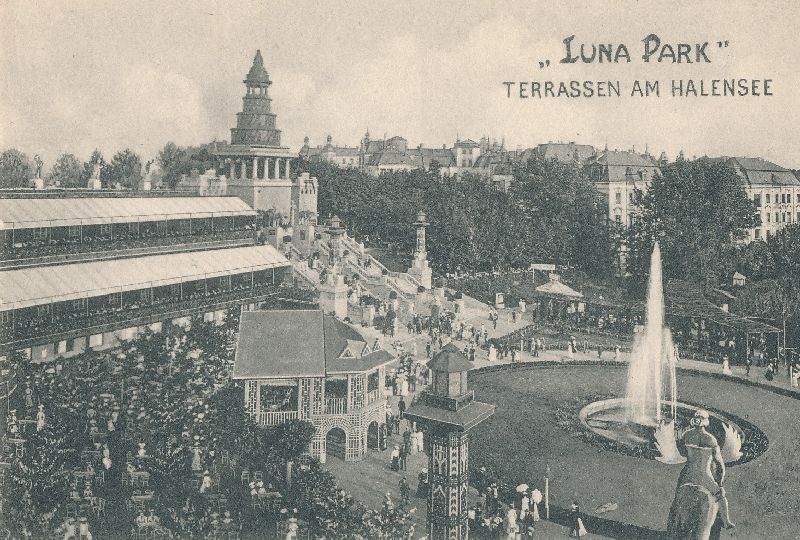Ansichtskarten: Berlin Luna Park Terrassen Halenseec1910 – Gebraucht aus Emmenbrücke von teestube
