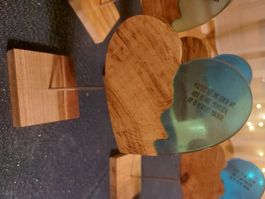 Epoxidharzherz mit Spruch