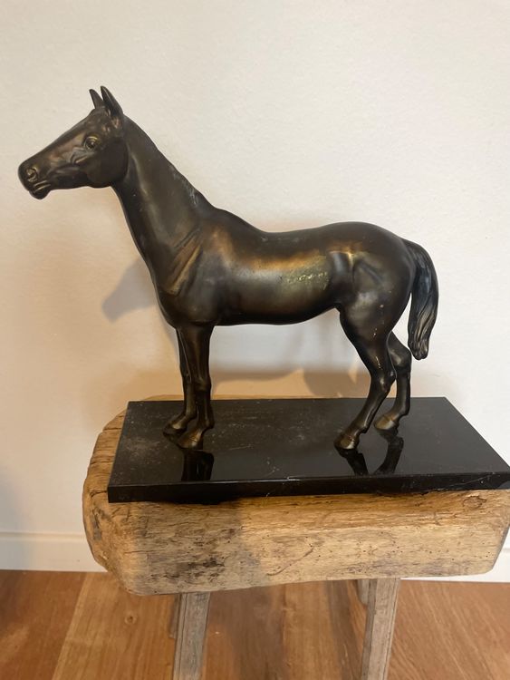 Küssende Pferde Skulptur Metall - Deko Figur Für Wohnzimmer & Garten