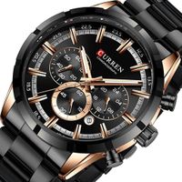 Edler Chronograph Uhr Chrono Stahlband Armbanduhr Herrenuhr