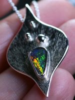 SALE! MOON DUST Mystischer Silberanhänger mit echtem Opal
