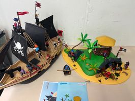 Playmobil Piratenschiff Pirateninsel alle Teile vorhanden