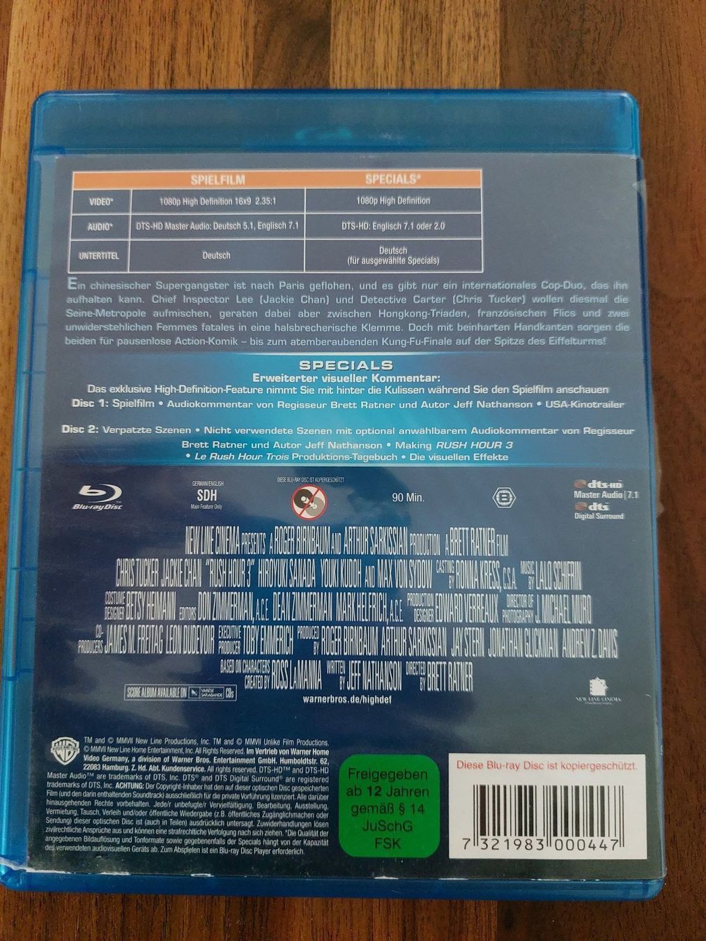 Tutti i DVDs: Blu Ray - Rush Hour 3 mit Jackie Chan – Usato da Rheinfelden venduto da FilmAuktion 1