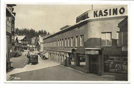 Arosa (GR) Kantonalbank - Kasino Kursaal - Postauto um 1930