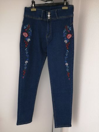 Damenjeans Jeans Jeans mit Stickerei