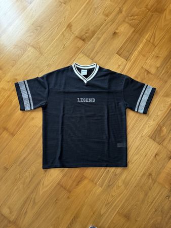 Bershka Mesh Football Jersey Schwarz