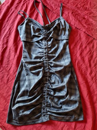 Mini Kleid Kariert Grösse M mit Engelsdruck von Punk Rave