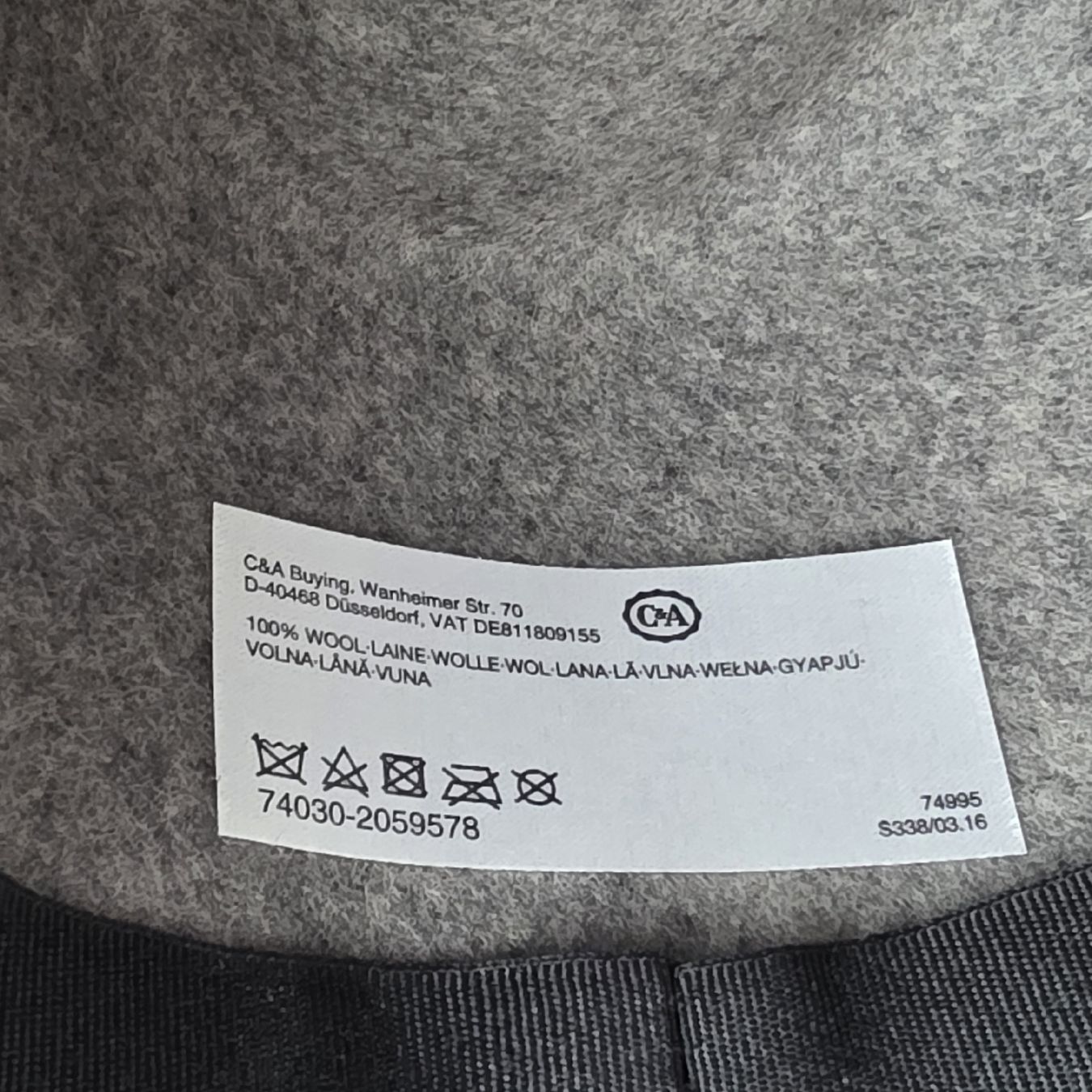 C&A Copricapi, berretti & cappellini: Wollhut, grau - Neu! – Nuovo (secondo la descrizione) da Rheinsulz venduto da Gilea 4