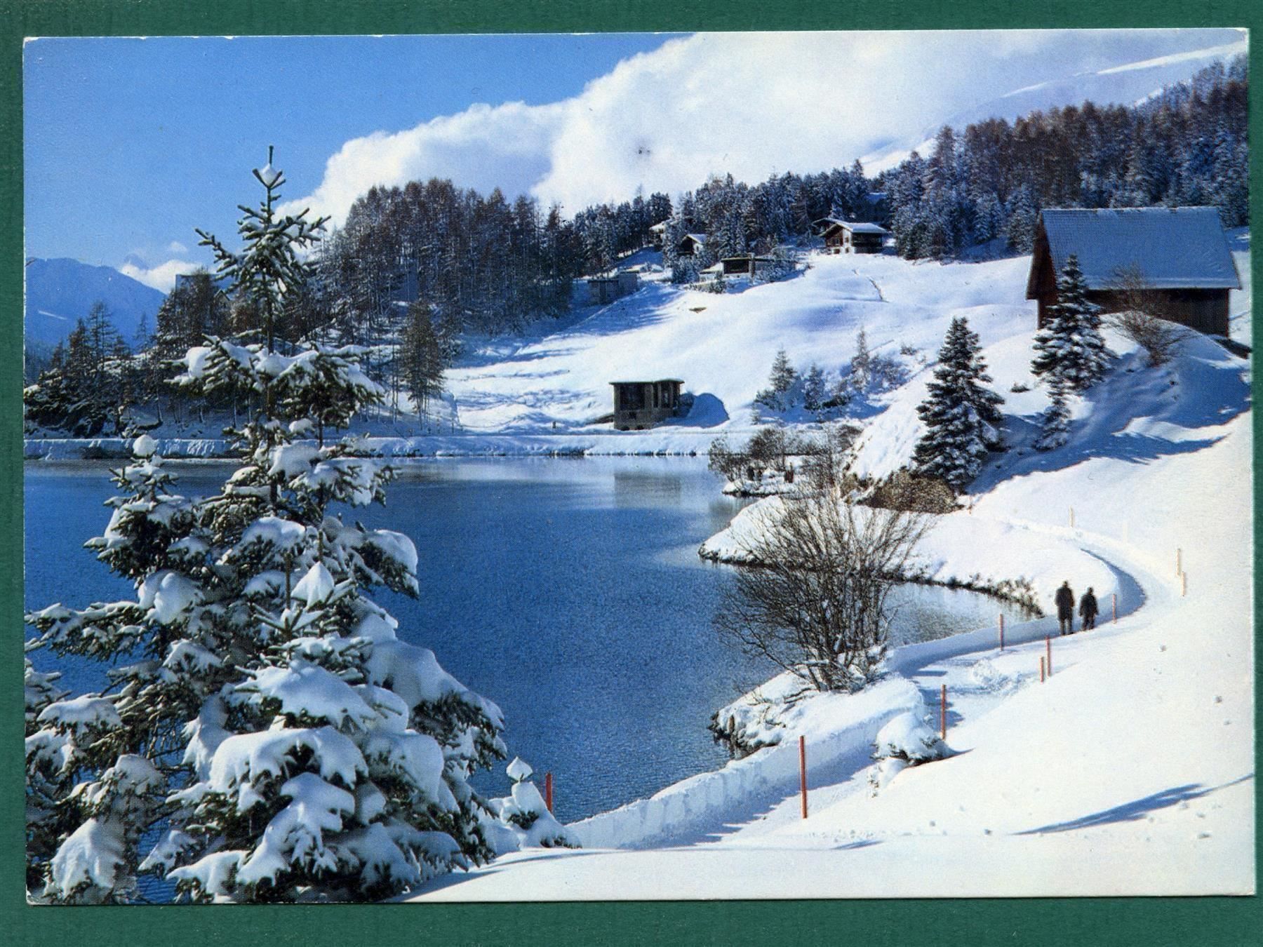 Cartoline postali: Davos, 1992, Wanderweg um den Davosersee, gelaufen – Usato da Sargans venduto da Hausi1951