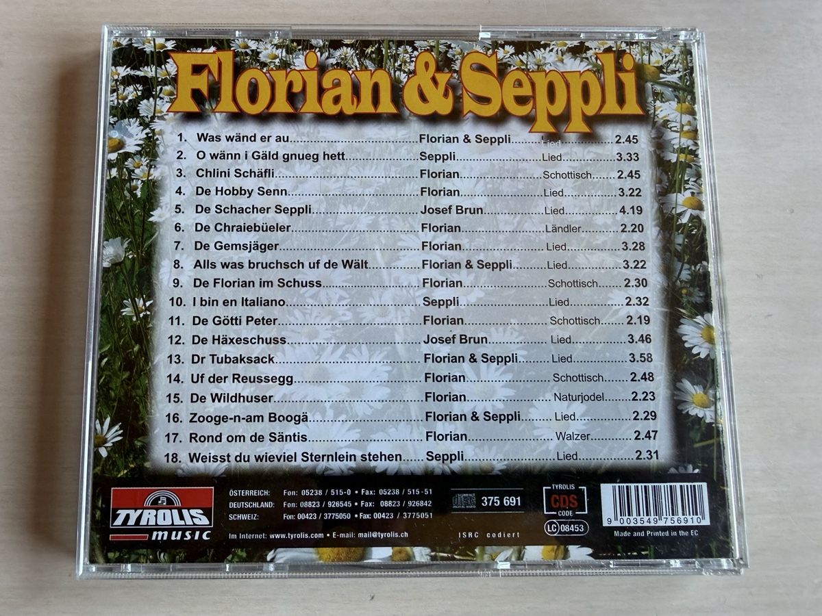 CD: Florian & Seppli CD urchig, herzig u gmüetlich  – Usato da Oberried Brienz venduto da Chyara 1