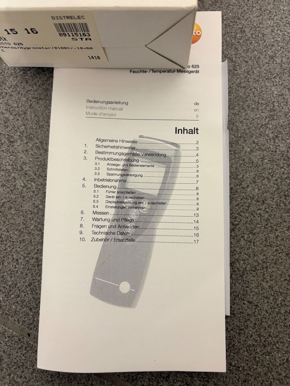 Messen: TESTO 625 Thermohygrometer NP 310.- – Gebraucht aus Unterägeri von Sportster0 7