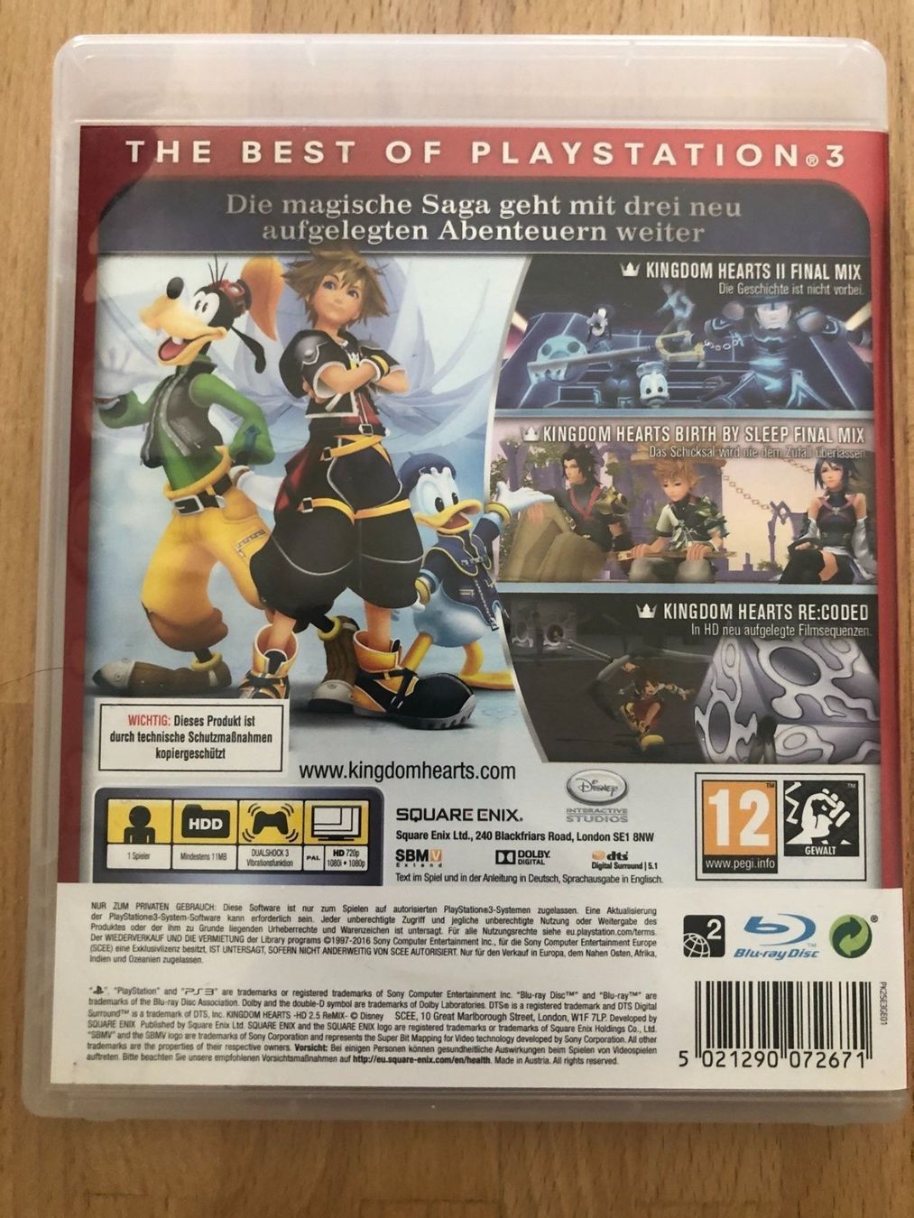 Sony Spiele: Kingdom Hearts HD II.5 Remix - PS 3 – Gebraucht aus Nussbaumen AG von Pika-Shop 1