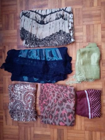 6 Schals/Foulards Satz