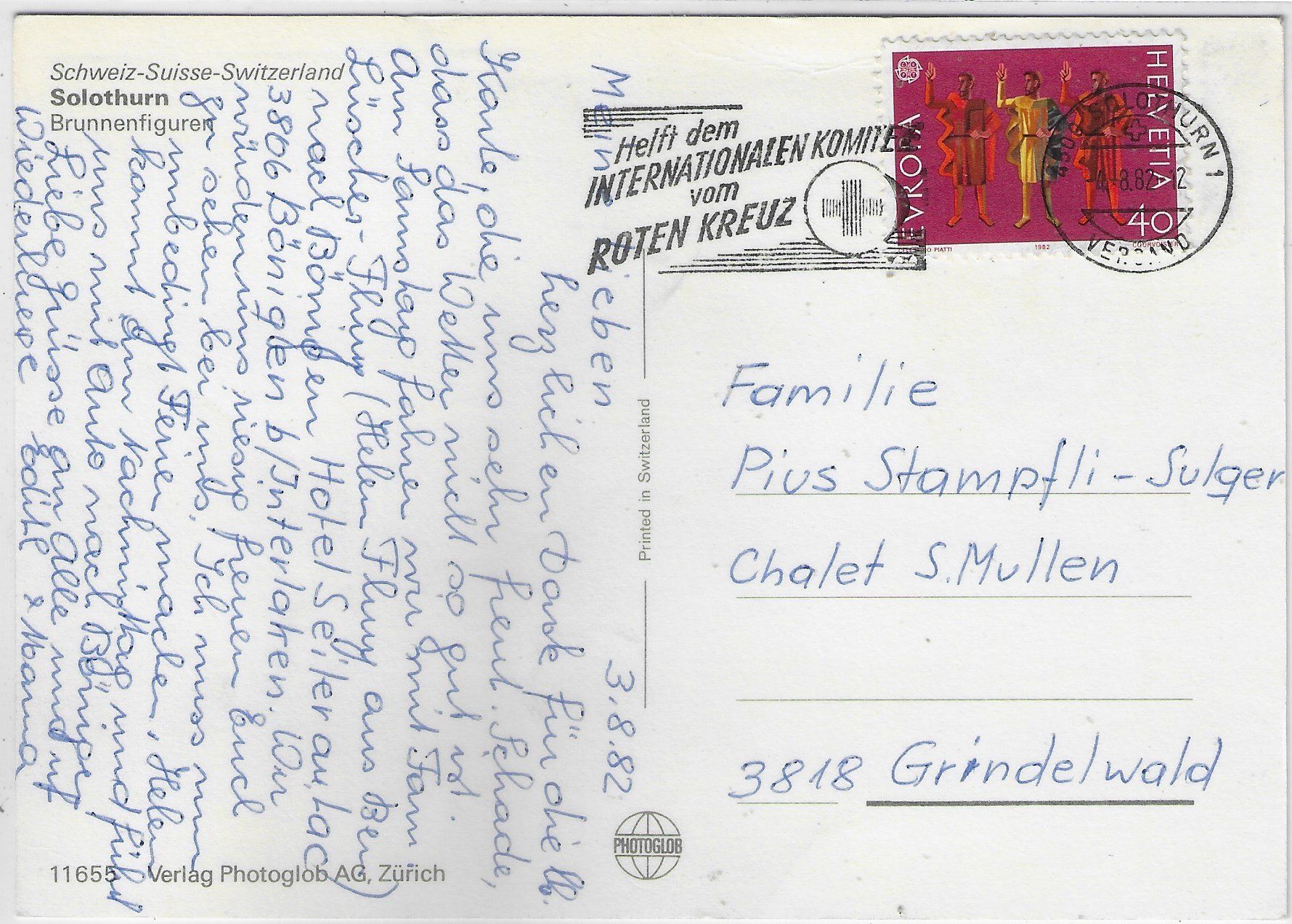 Cartes postales: Solothurn - Brunnenfiguren – D'occasion à Ettingen par Kartenplanet 1