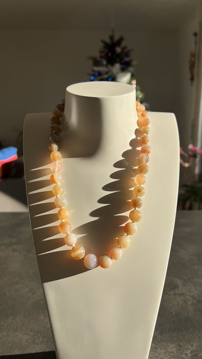 Catenine: Collier élégant perles agate naturelles – Nuovo (secondo la descrizione) da Nyon venduto da stylevintage79