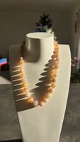 Collier élégant perles agate naturelles