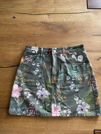 Jeansrock Damen Topshop MOTO floral Grösse 38 neuwertig