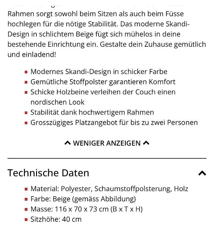 Sofas: Sofa 2-Sitzer Beige – Gebraucht aus moehlin von cunonosta 4