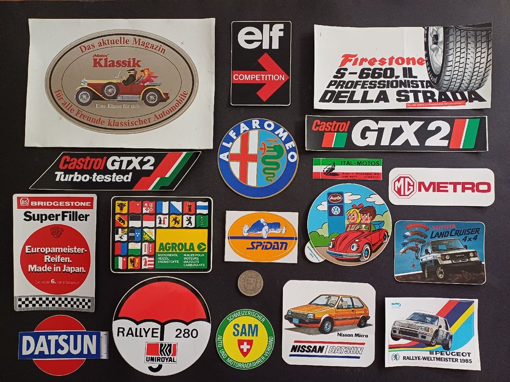 Stickers vintage --> tema auto (lotto#3) (Usato) a Gordevio per CHF 1 ...