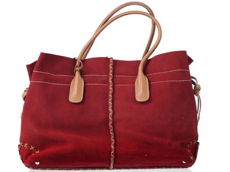 Rare Tod's Di Bag in Red Suede Leather Discontinued 🎁