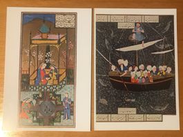 2x Postkarten Hafiz Gazal & Sa' Di Bustan