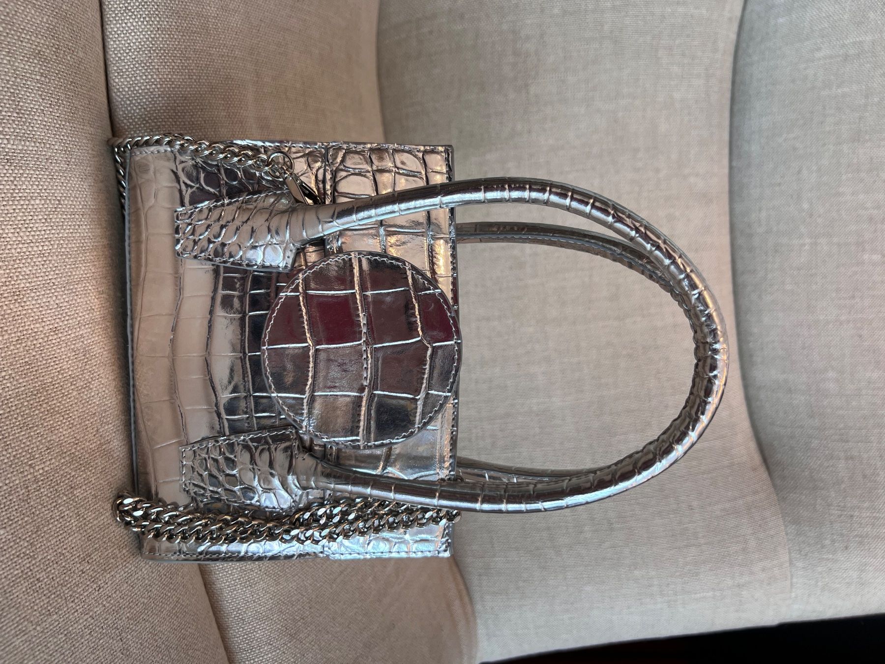 Borse da donna: Silver Croco Mini Bag by Vikele Studio – Nuovo e nell'imballaggio originale da Goldau venduto da Kseniya123 4