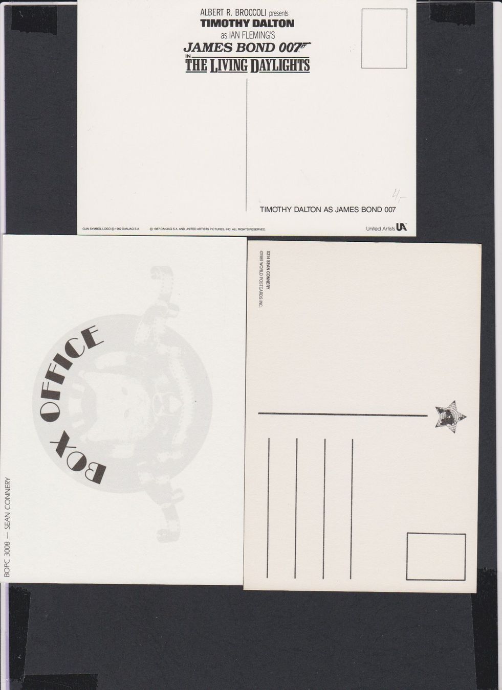 Cartoline postali: 007  James Bond   :   3 versch. Ansichtskarten ** – Usato da Vitznau venduto da Ropaku 1
