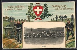 Bülach, Militärgruss, Totale und Solda