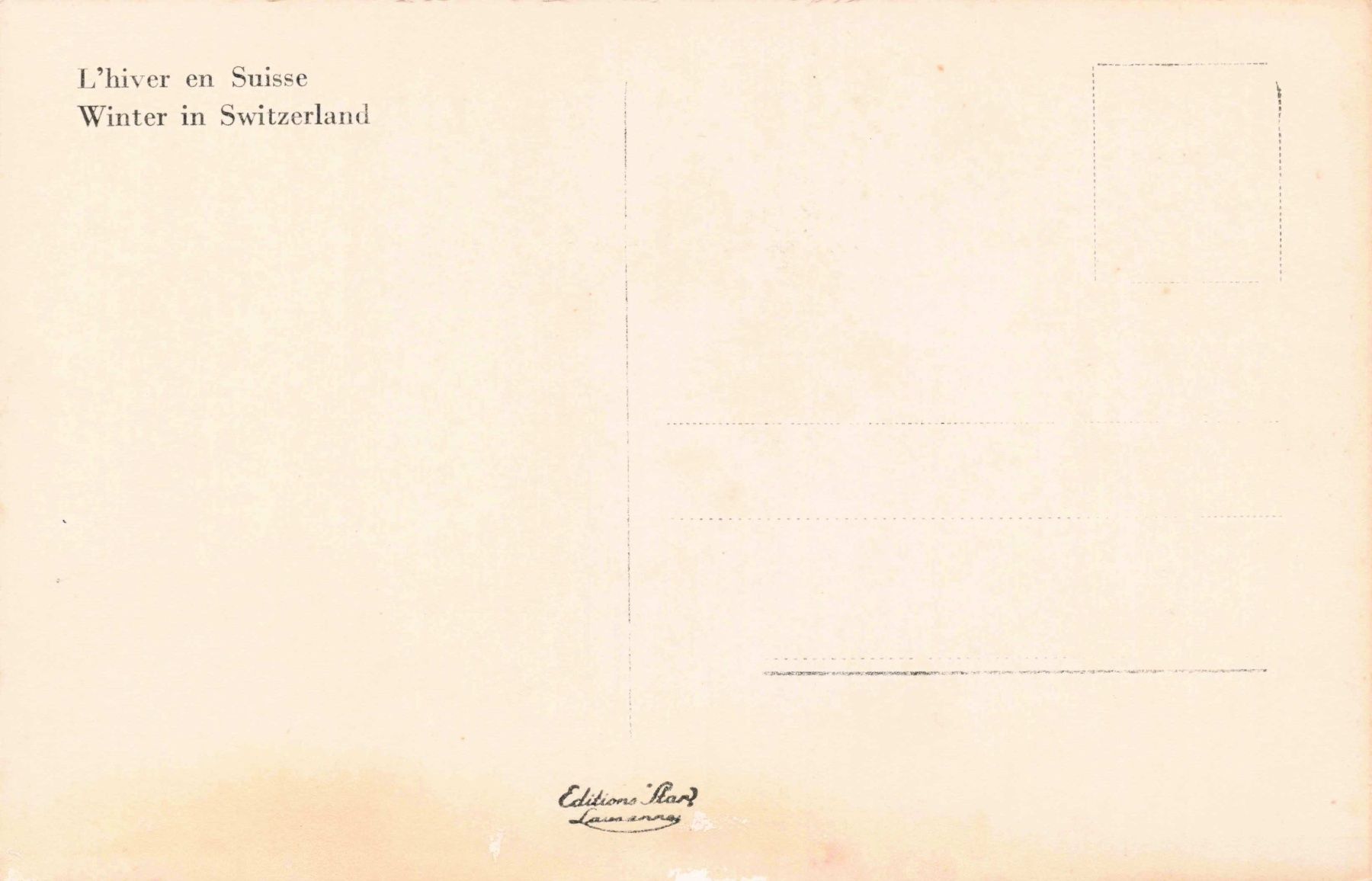 Cartoline postali: Hiver en suisse Skifahrer – Usato da Biasca venduto da Blenio71 1