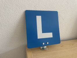 L aus Metall, Blechschild, Lernfahrer, NOS