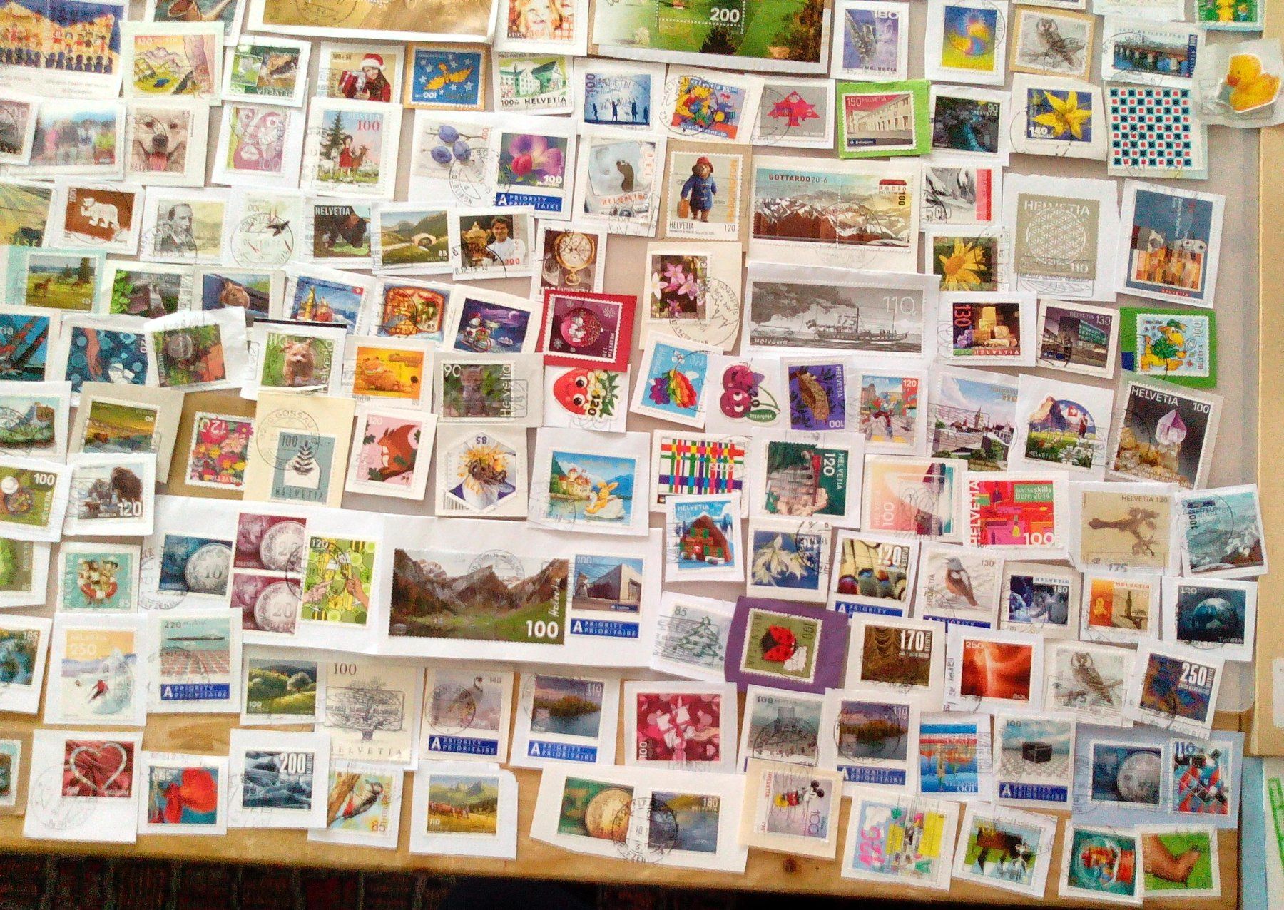 Alle Briefmarken: CH-NEUERE zum ablösen – Gebraucht aus Brüttisellen von goldtaler 3