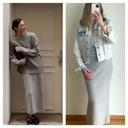 MARC O‘POLO Neu Wolle/Kashmir Midi Strickrock Gr.M NP 329 Fr