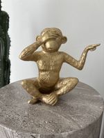 Goldener Deko Affe "Nichts sehen" - Wohnaccessoire!