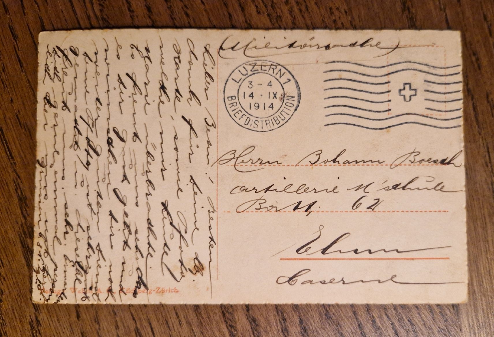 Cartoline postali: Luzern, Feldpost 1914, spez Stempel – Usato da Ebikon venduto da Donar50 1