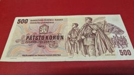 500 Tschechoslowakische Krone Banknote, Jahrgang 1973, Top!
