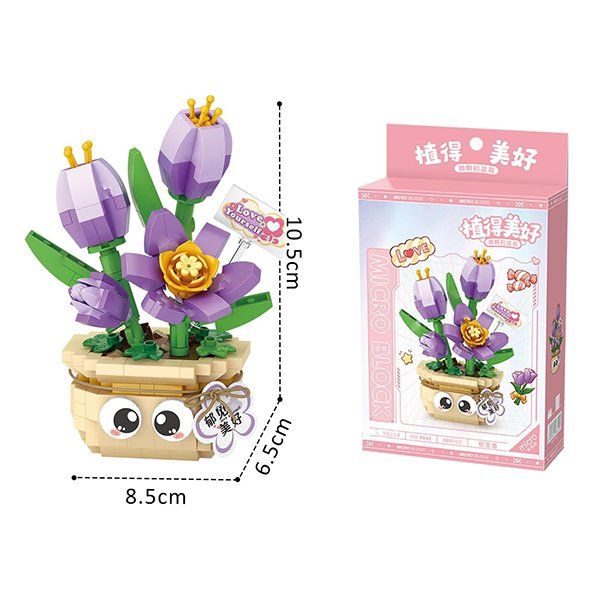 Kit di costruzioni: Blume im Topf: Love Yourself / Mini-Bausteine – Nuovo e nell'imballaggio originale da Meisterschwanden venduto da Bigi1 2