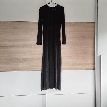 Langes Kleid - Leicht Transparent - Maxi Kleid Schwarz