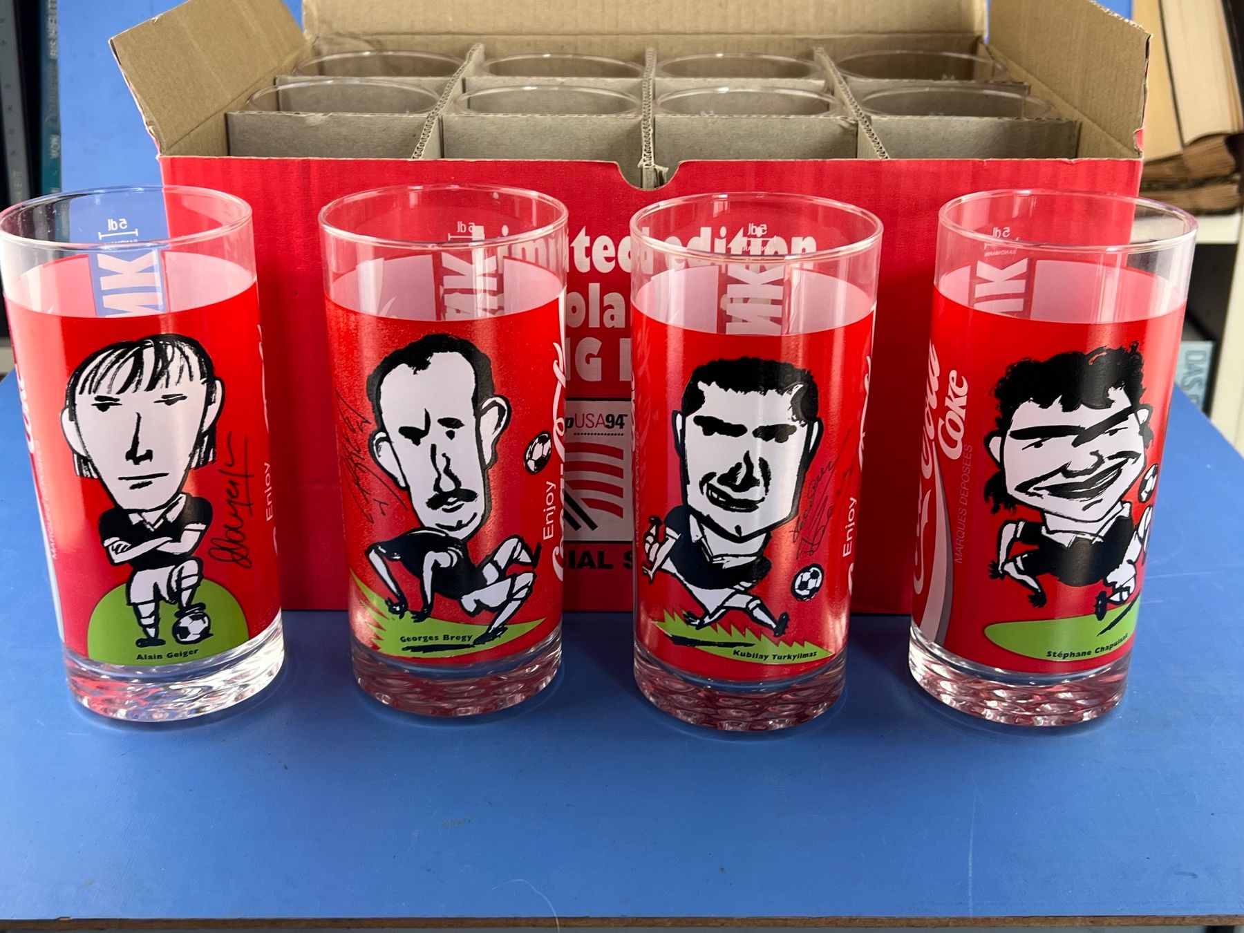 Coca-Cola Bicchieri: 12 Coca Cola Gläser World Cup 1992 ungebraucht – Usato da Unterengstringen venduto da Gustav03 7