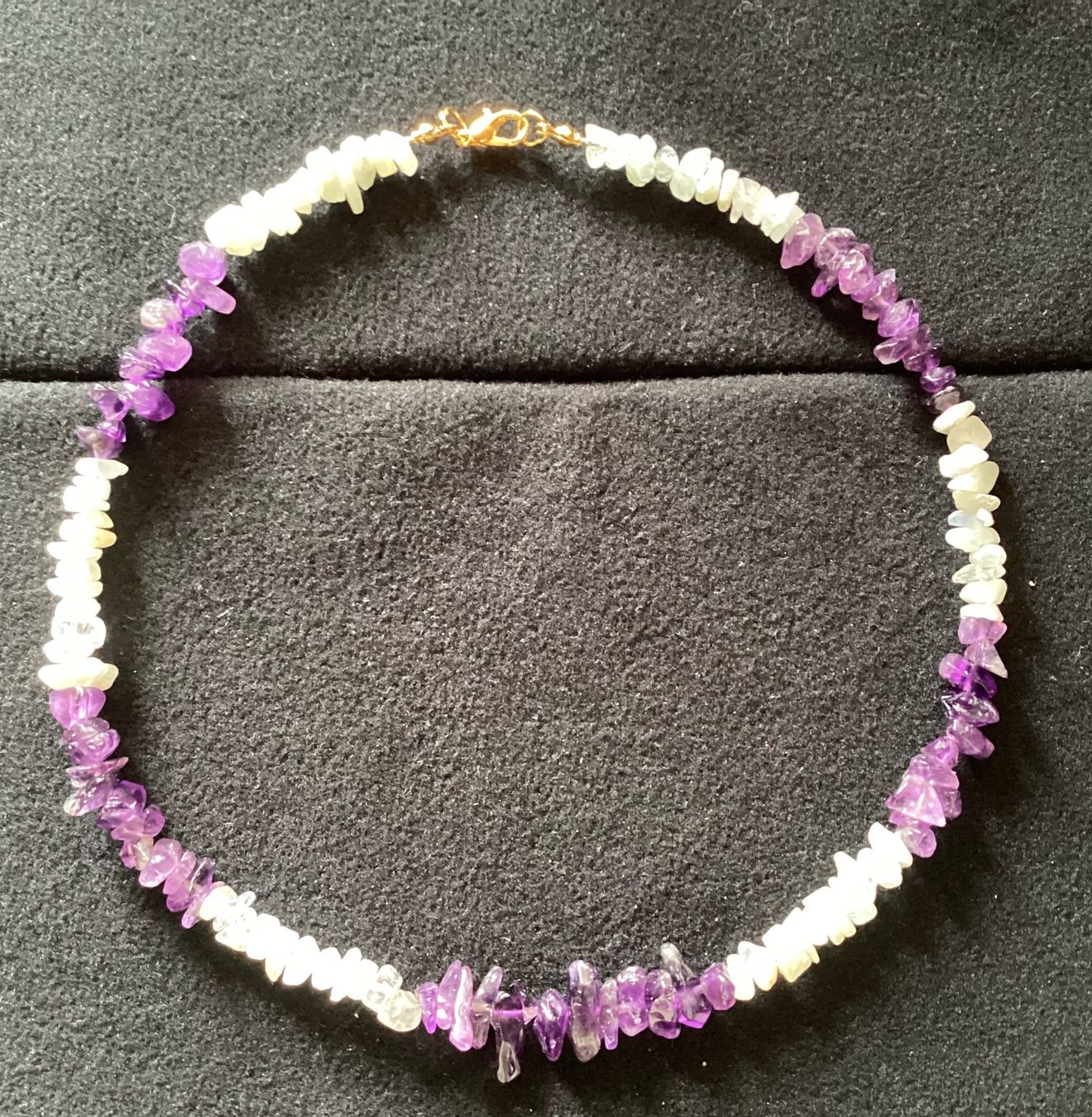 Catenine: Schlichte Heilstein Splitterkette: Amethyst + Ice Quarz – Nuovo e nell'imballaggio originale da Laax venduto da kri_95f5 3