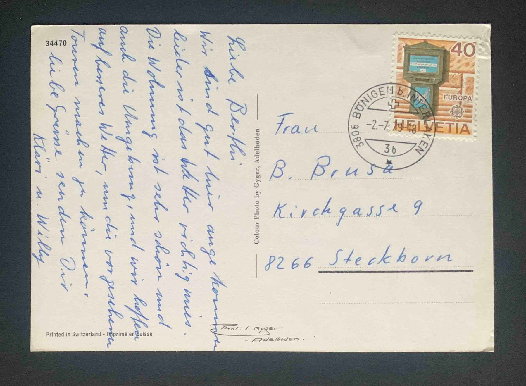 Cartoline postali: AK BÖNIGEN – Usato da Goldau venduto da artelier1 1