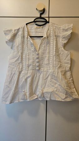 Top canotta cotone bianco tg.S Lili & Lala