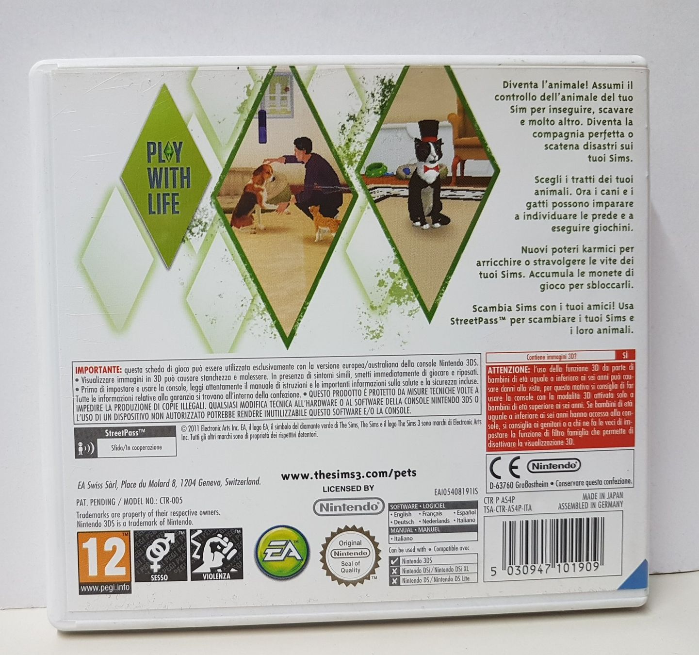 Nintendo Giochi: Die Sims 3 Einfach Tierisch  3DS – Usato da Schüpfheim venduto da Games_Spielkonsolen 1