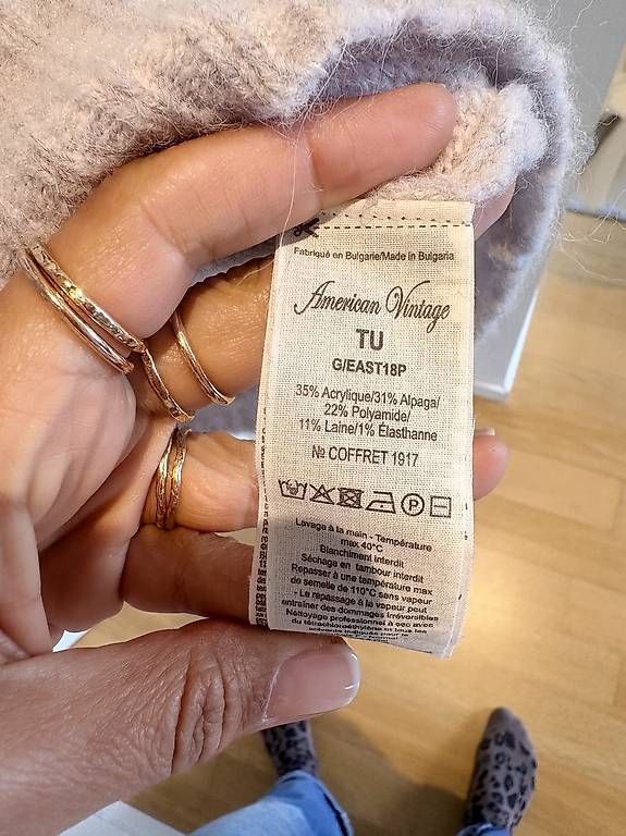 Pullover & Sweatshirts: Pull oversize en maille grise-beige American Vintage – Gebraucht aus Chardonne von any_yq5q 3