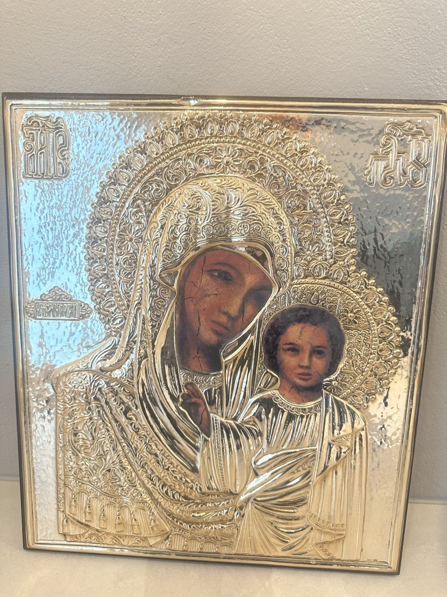 Skulpturen & Statuen: Ikone mit 925 Silber-Oklad – Neu (gemäss Beschreibung) aus Nebikon von Vanessa2003